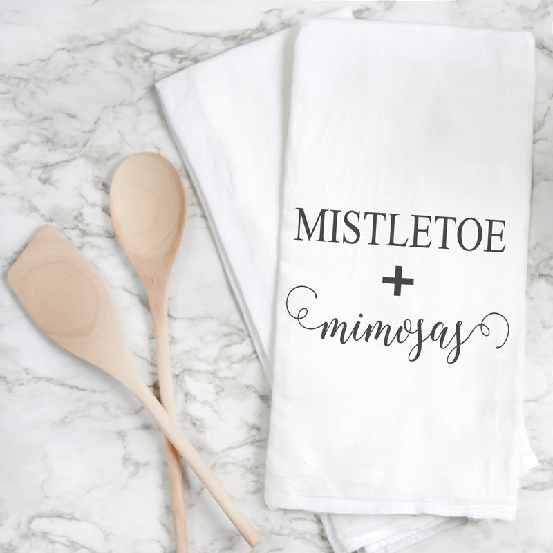 Mistletoe + Mimosas Tea Towel