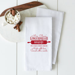 Mrs. Claus Gingerbread Bakery Tea Towel
