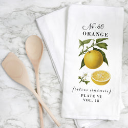 Botanical Orange Tea Towel