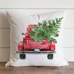 Red Truck {Style 2} Pillow Cover.