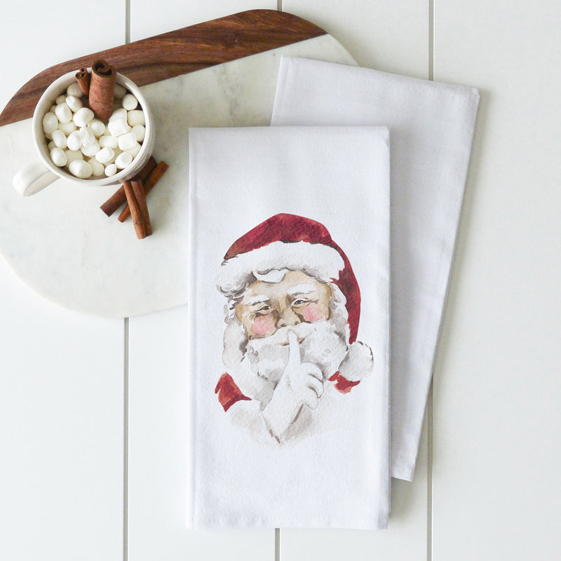 Santa Secret Tea Towel