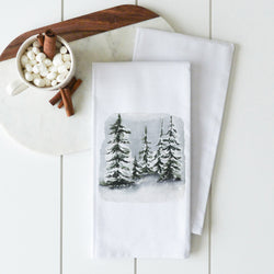 Snowy Trees Tea Towel
