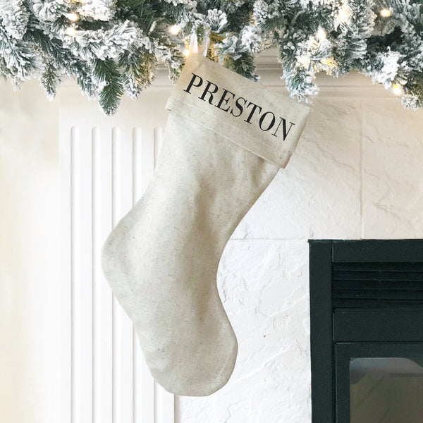 Personalized Christmas Stocking {4 font styles} - Porter Lane Home