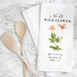 Botanical Wild Flower Tea Towel